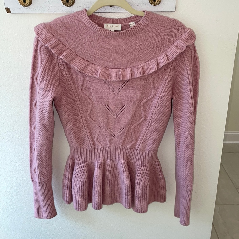 Red baker sweater